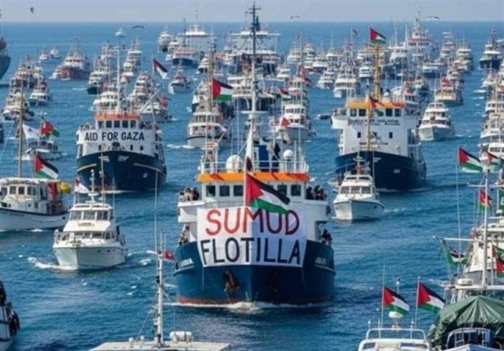 بارسلونا سے غزہ تک؛ صمود کشتی کارواں حملات کے باوجود رواں دواں